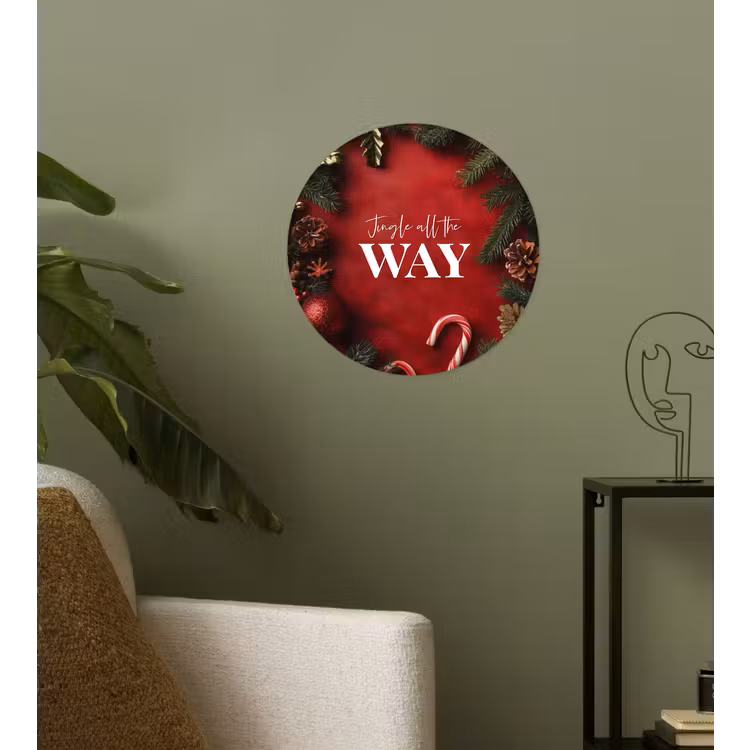 Behangcirkel - Kerst - Quote - Rood - Kerstballen — 3