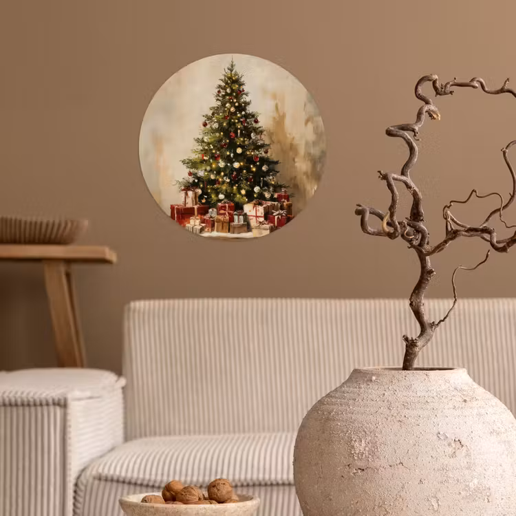Behangcirkel - Kerstboom - Versierd - Kleurrijk — 2