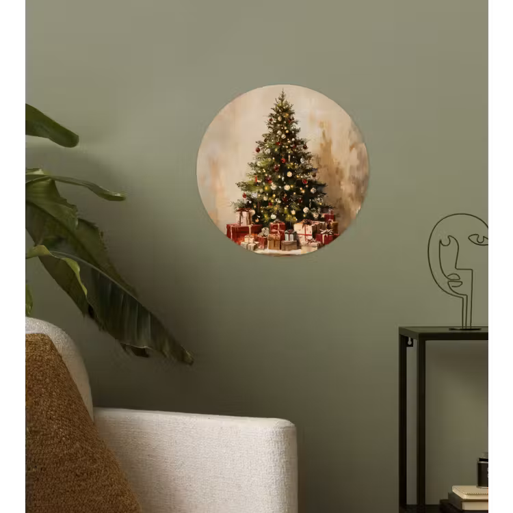Behangcirkel - Kerstboom - Versierd - Kleurrijk — 3