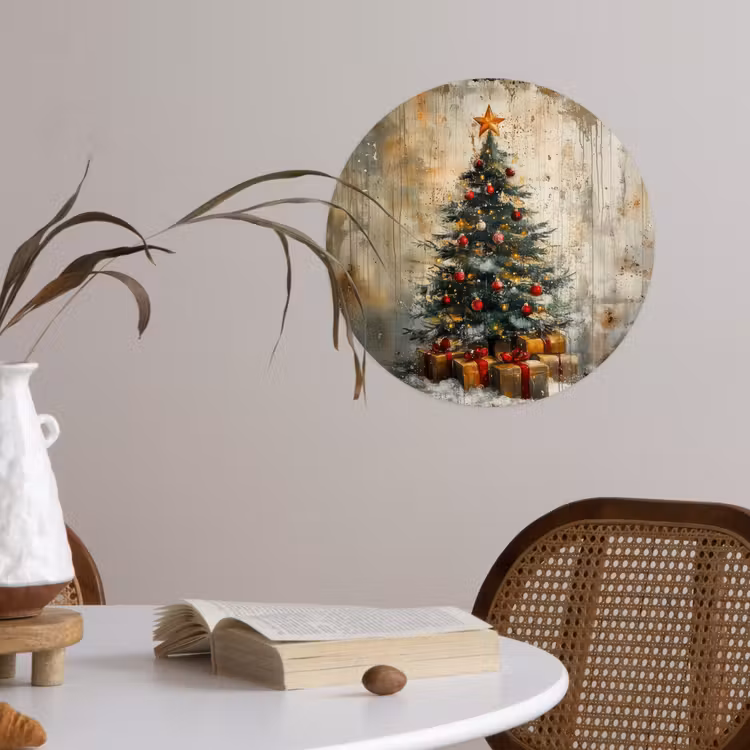Behangcirkel - Kerstboom - Vintage - Kerst - Cadeau — 4