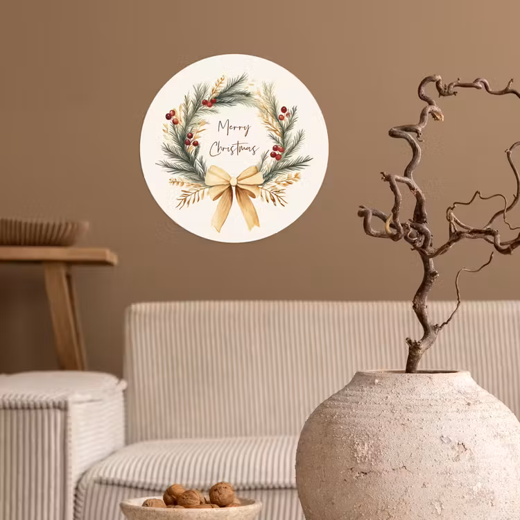 Behangcirkel - Kerstkrans - Kerst - Goud - Beige — 2