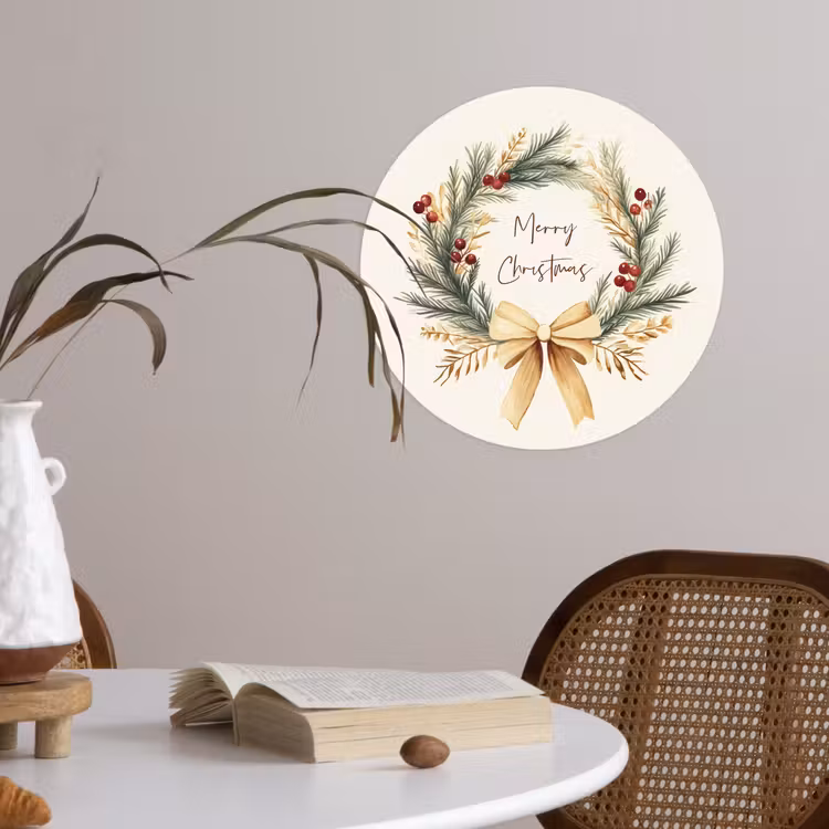 Behangcirkel - Kerstkrans - Kerst - Goud - Beige — 4