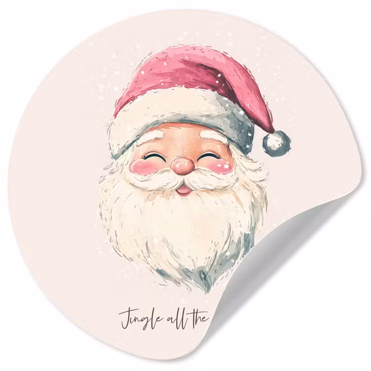 Behangcirkel - Kerstman - Kerst - Quote - Beige — 1