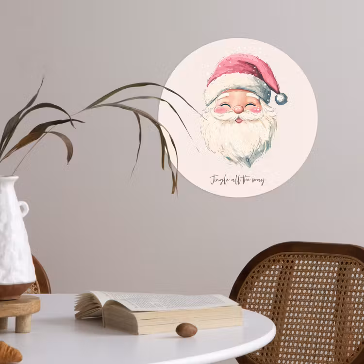 Behangcirkel - Kerstman - Kerst - Quote - Beige — 4