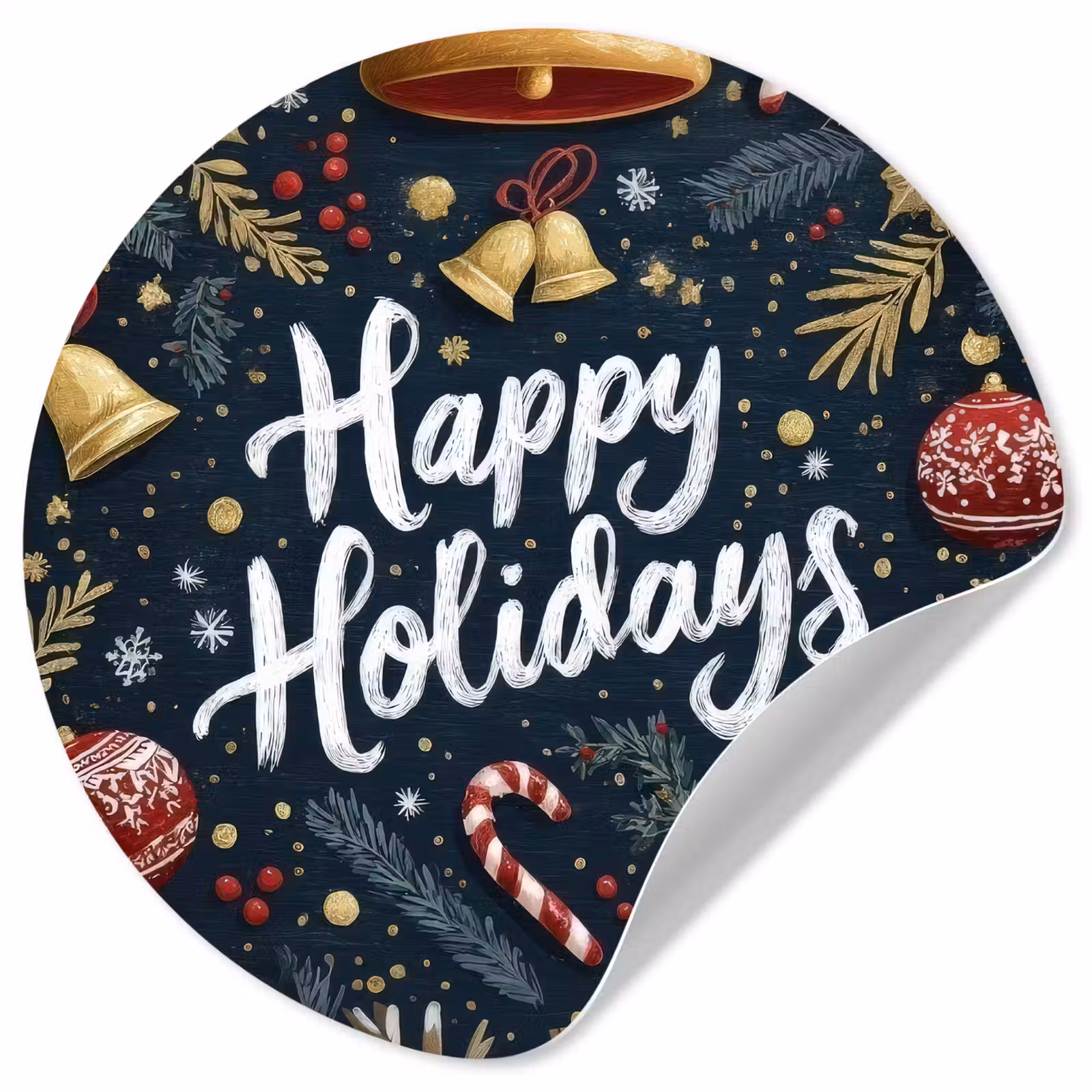 Behangcirkel - Feestelijk - Kerstgroet - Kleurrijk — 1