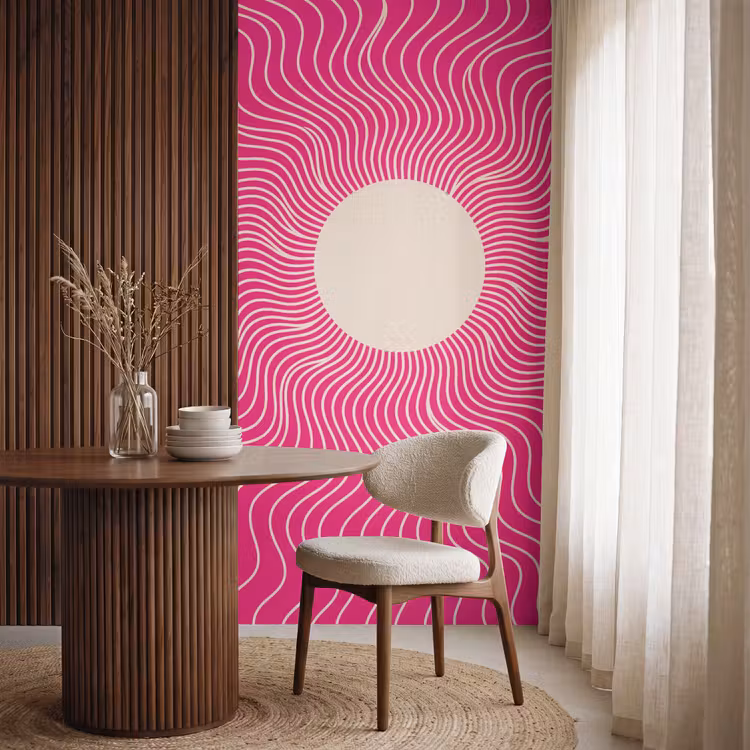 Behang - Abstract - Patroon - Roze — 4