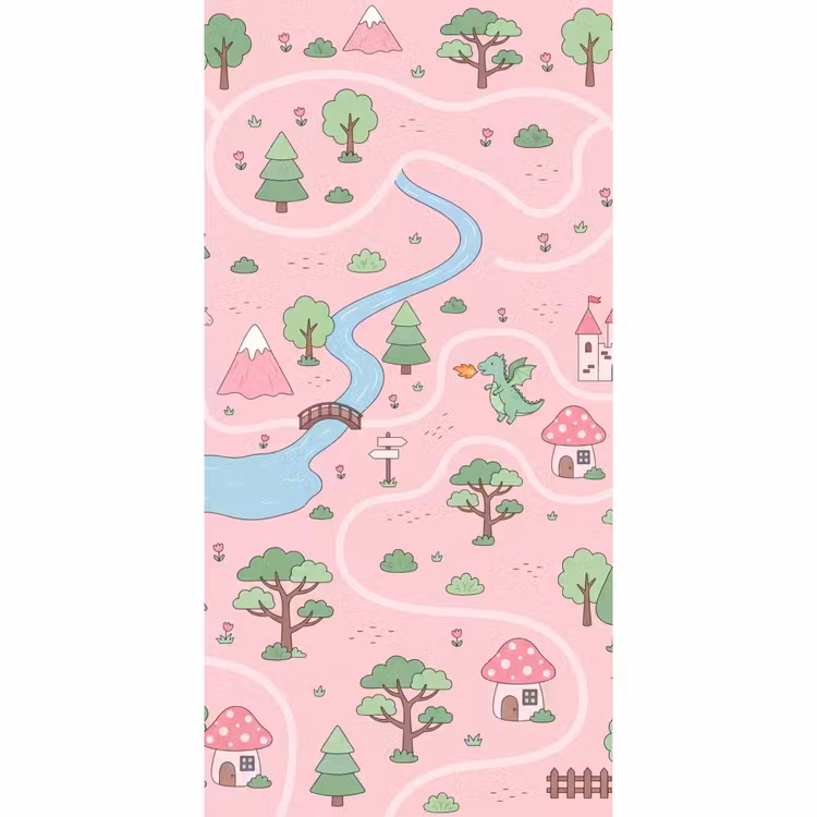 Behang - Eenhoorn - Fantasie - Roze — 2
