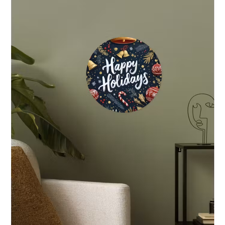 Behangcirkel - Feestelijk - Kerstgroet - Kleurrijk — 3