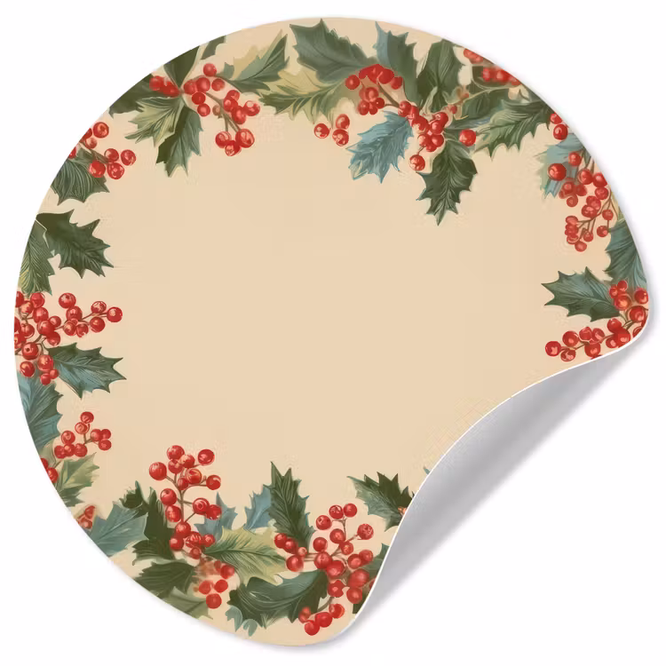 Behangcirkel - Hulstrand - Bessen - Beige — 1