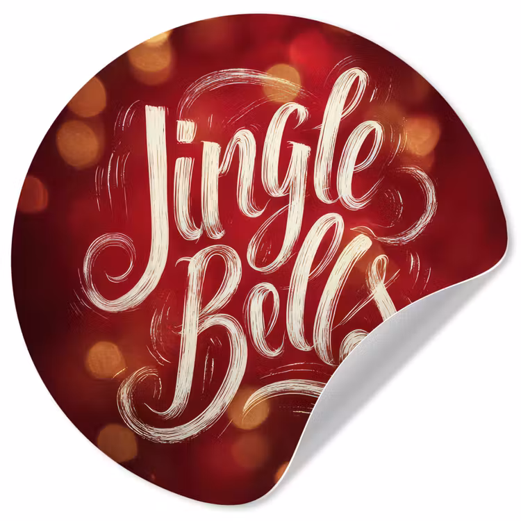Behangcirkel - Jingle - Bells - Kerst - Rood — 1
