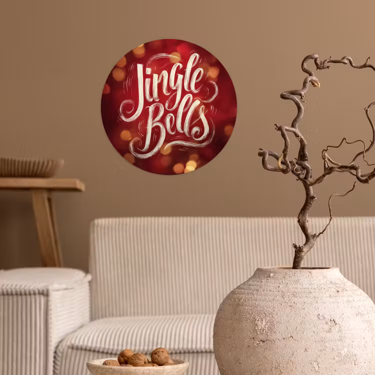 Behangcirkel - Jingle - Bells - Kerst - Rood — 2
