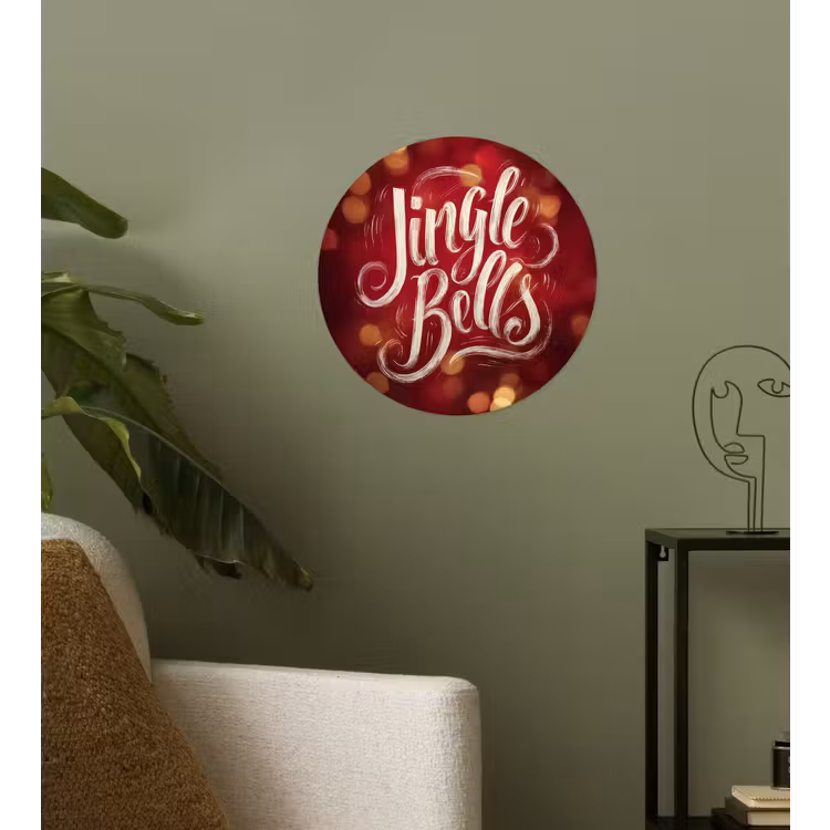 Behangcirkel - Jingle - Bells - Kerst - Rood — 3
