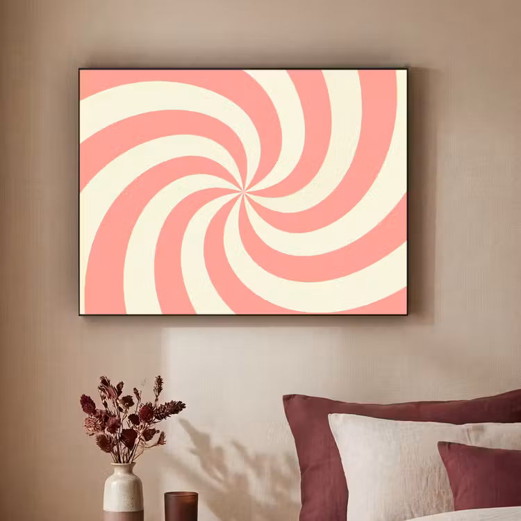 Art Frame - Spiraal - Patroon - Abstract - Roze - Beige — 2