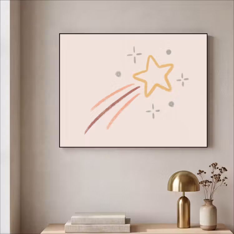 Art Frame - Ster - Vallend - Illustratie - Pastel — 3