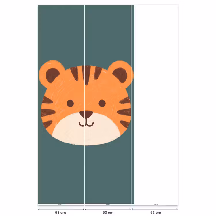 Behang - Dieren - Kop - Oranje - Illustratie - Modern — 6