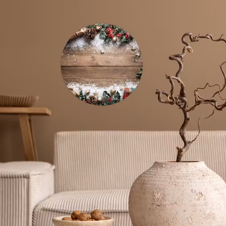 Behangcirkel - Kerstdecoratie - Geschenken - Hout - Veelkleurig — 2