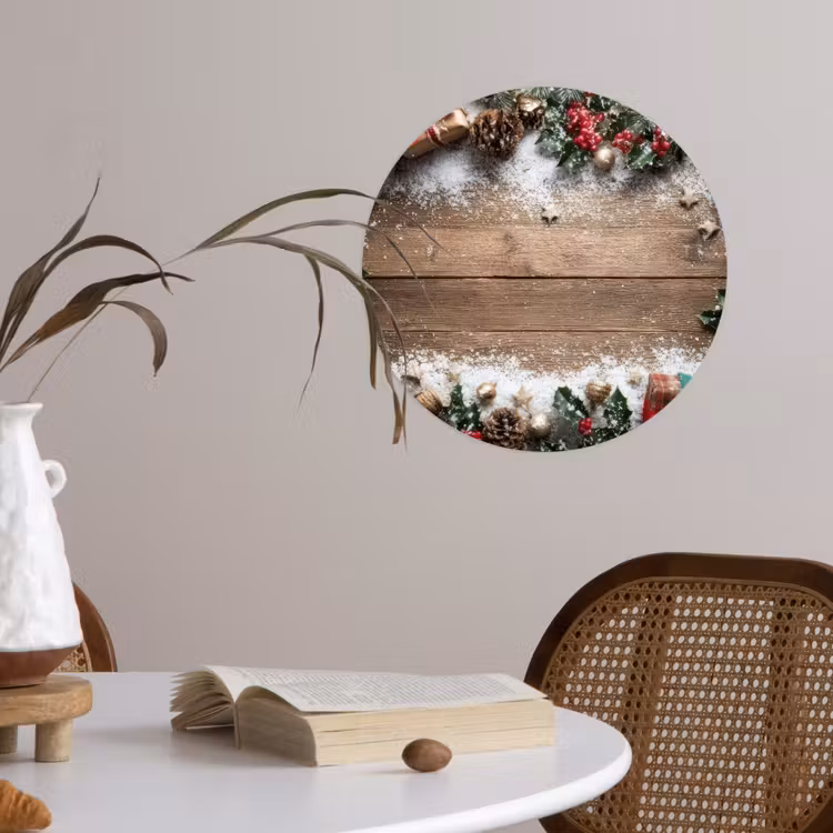 Behangcirkel - Kerstdecoratie - Geschenken - Hout - Veelkleurig — 4