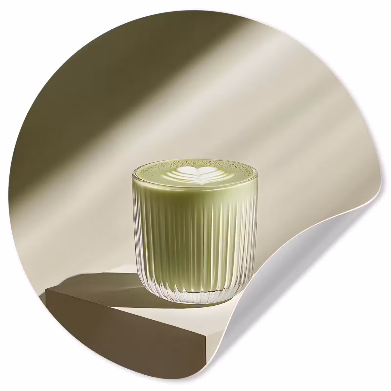 Behangcirkel - Matcha - Glas - Groen - Minimalistisch — 1