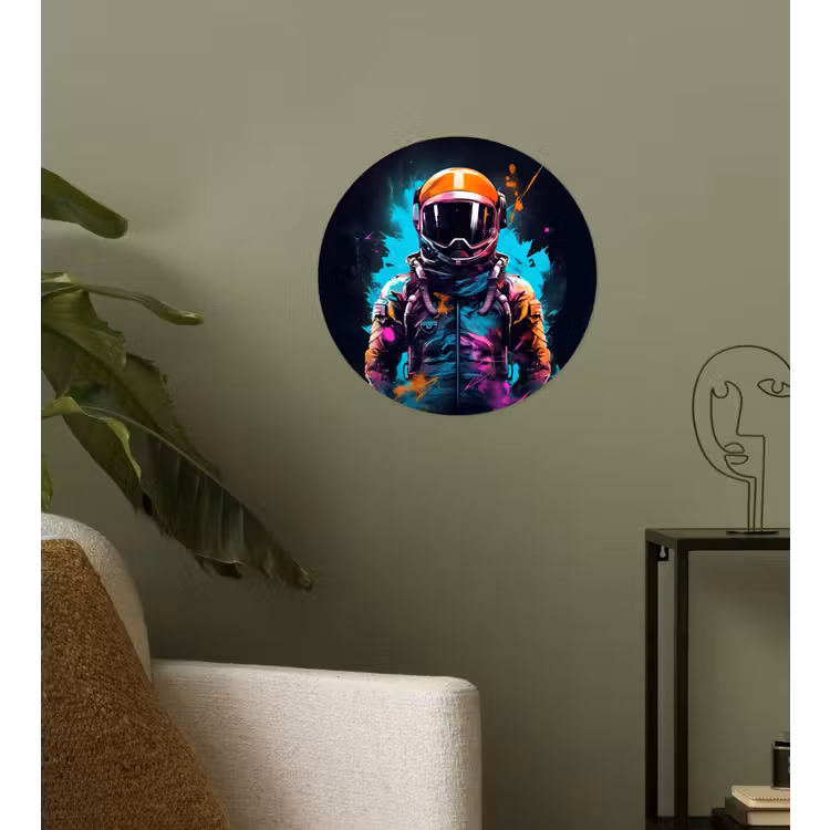 Behangcirkel - Astronaut - Neon - Gaming - Ruimte — 3