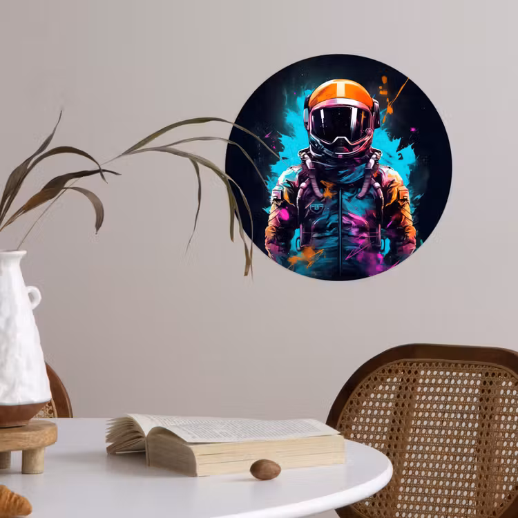 Behangcirkel - Astronaut - Neon - Gaming - Ruimte — 4