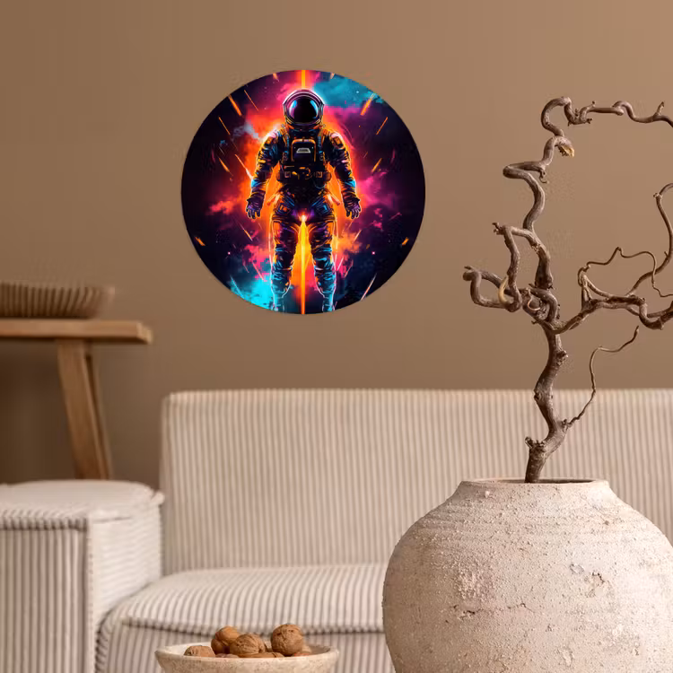Behangcirkel - Astronaut - Neon - Gaming - Ruimte — 2