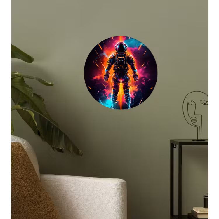 Behangcirkel - Astronaut - Neon - Gaming - Ruimte — 3