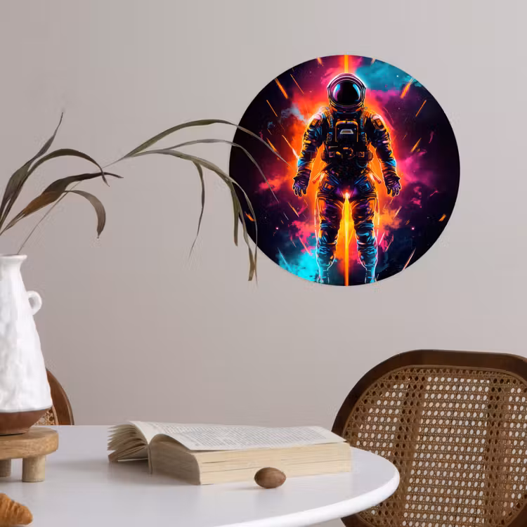 Behangcirkel - Astronaut - Neon - Gaming - Ruimte — 4