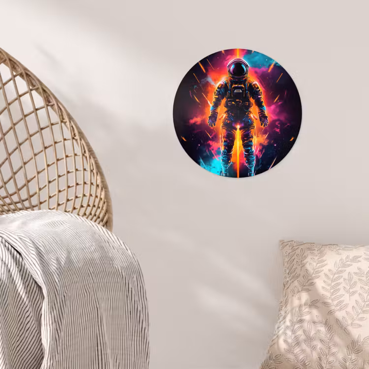 Behangcirkel - Astronaut - Neon - Gaming - Ruimte — 5