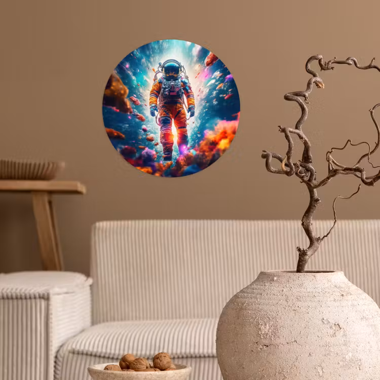 Behangcirkel - Astronaut - Neon - Meteoriet - Neon — 2