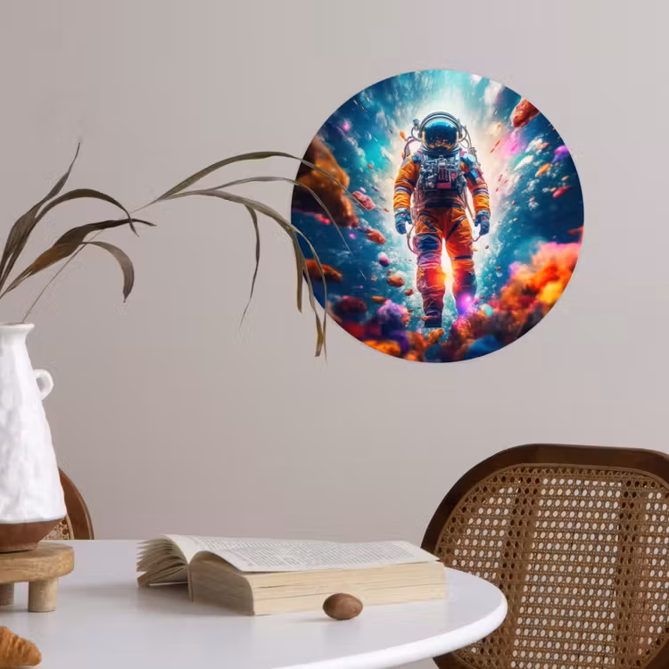 Behangcirkel - Astronaut - Neon - Meteoriet - Neon — 4