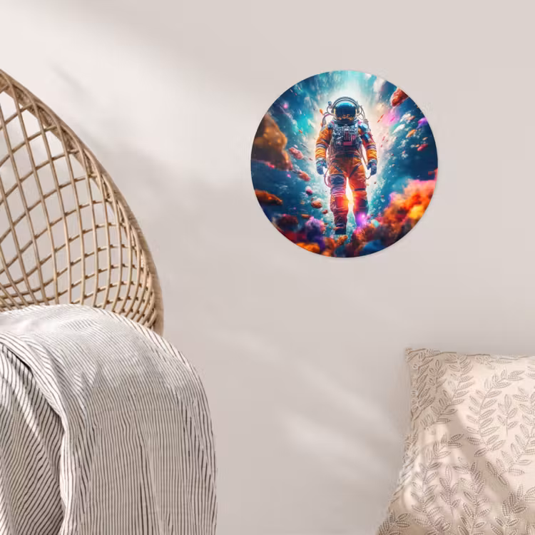 Behangcirkel - Astronaut - Neon - Meteoriet - Neon — 5