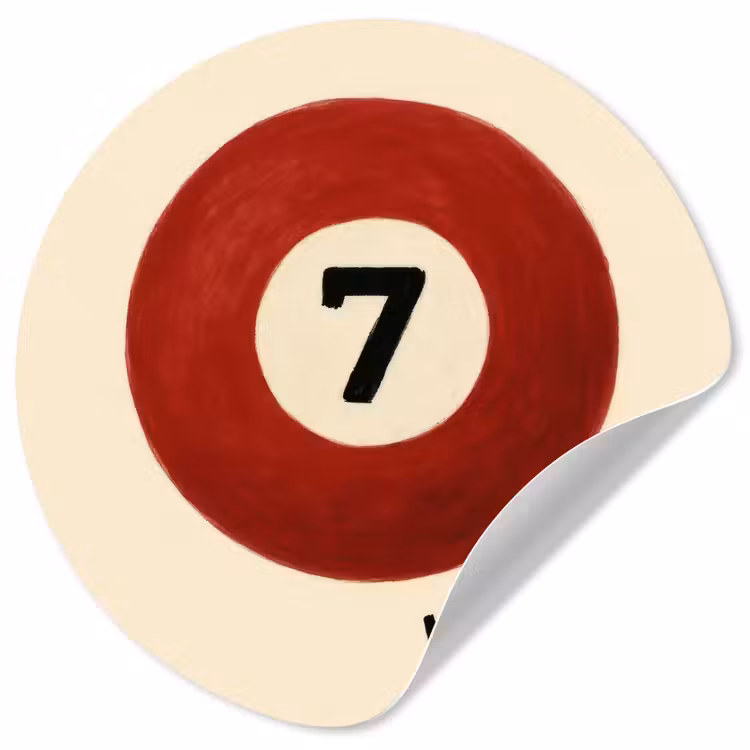 Behangcirkel - Cirkel - Zeven - Lucky - Rood — 1