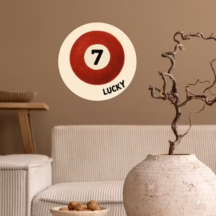 Behangcirkel - Cirkel - Zeven - Lucky - Rood — 2