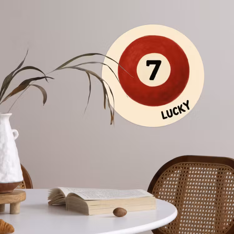 Behangcirkel - Cirkel - Zeven - Lucky - Rood — 4