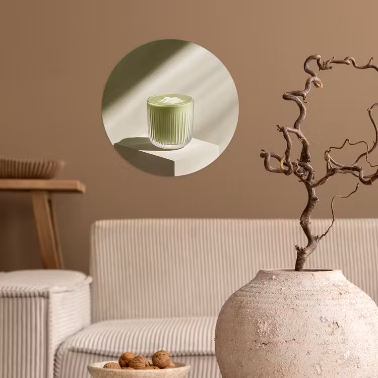 Behangcirkel - Matcha - Glas - Groen - Minimalistisch — 2