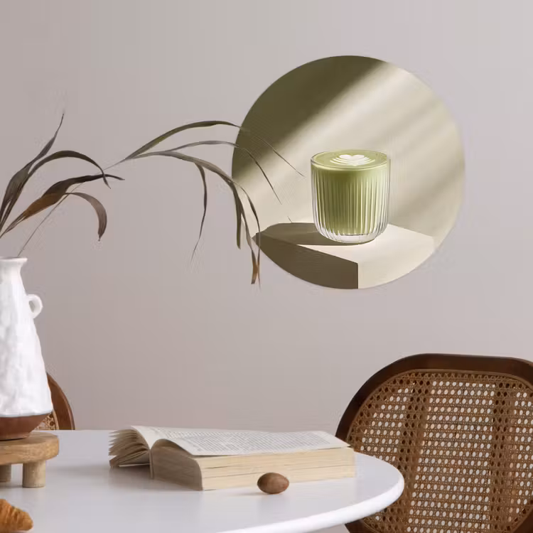 Behangcirkel - Matcha - Glas - Groen - Minimalistisch — 4