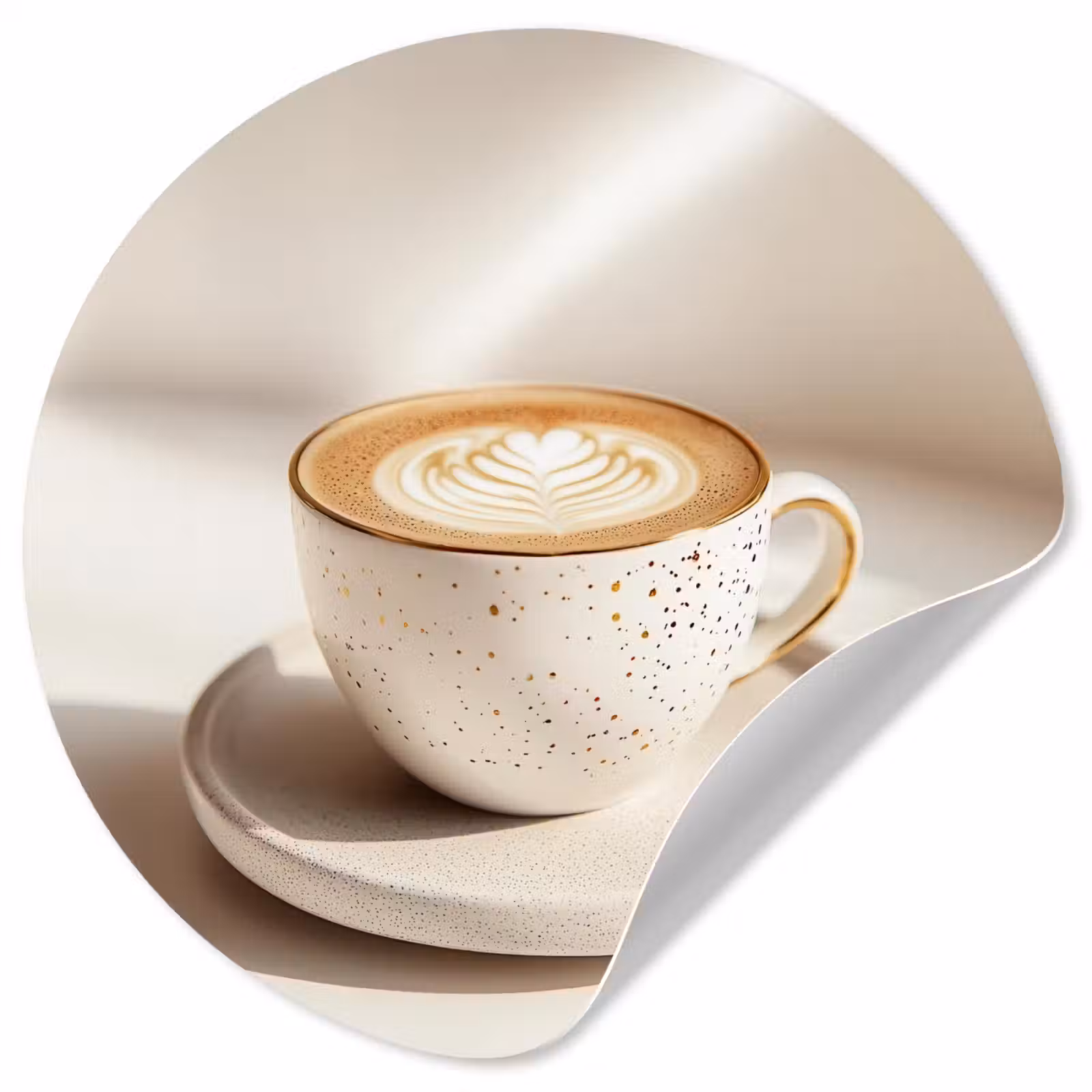 Behangcirkel - Cappuccino - Schuim - Schotel - Beige — 1