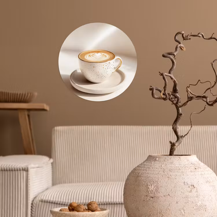 Behangcirkel - Cappuccino - Schuim - Schotel - Beige — 2