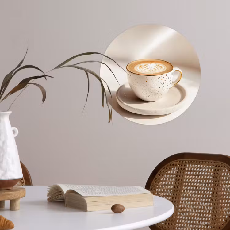 Behangcirkel - Cappuccino - Schuim - Schotel - Beige — 4