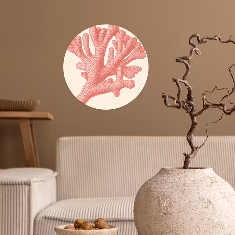 Behangcirkel - Koraal - Stipjes - Roze — 2