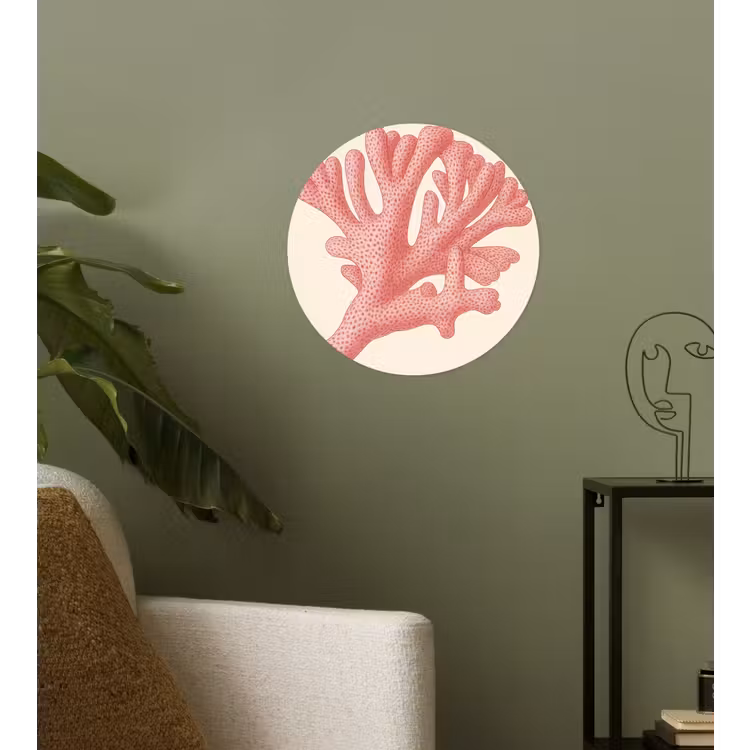 Behangcirkel - Koraal - Stipjes - Roze — 3