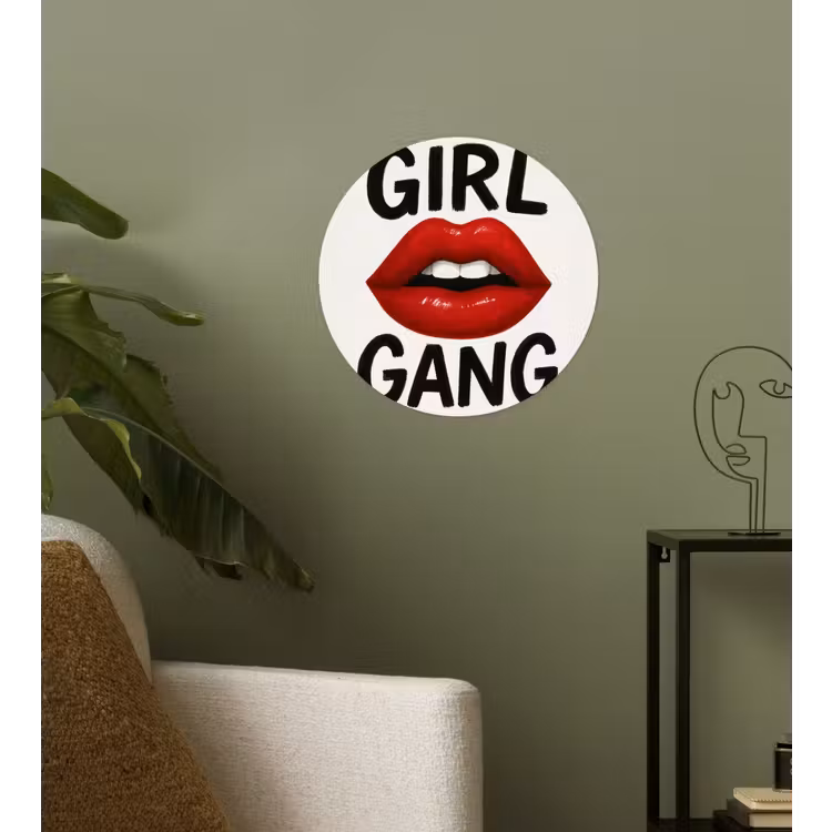 Behangcirkel - Lip - Girl - Rood - Letters — 3
