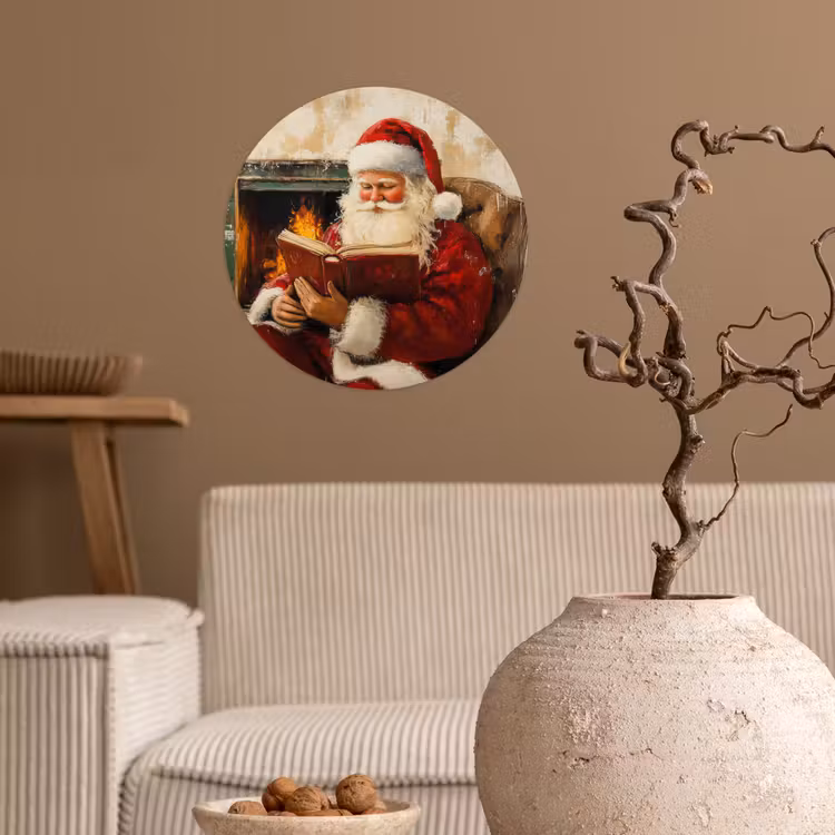Behangcirkel - Kerst - Kerstman - Winter - Open Haard — 2