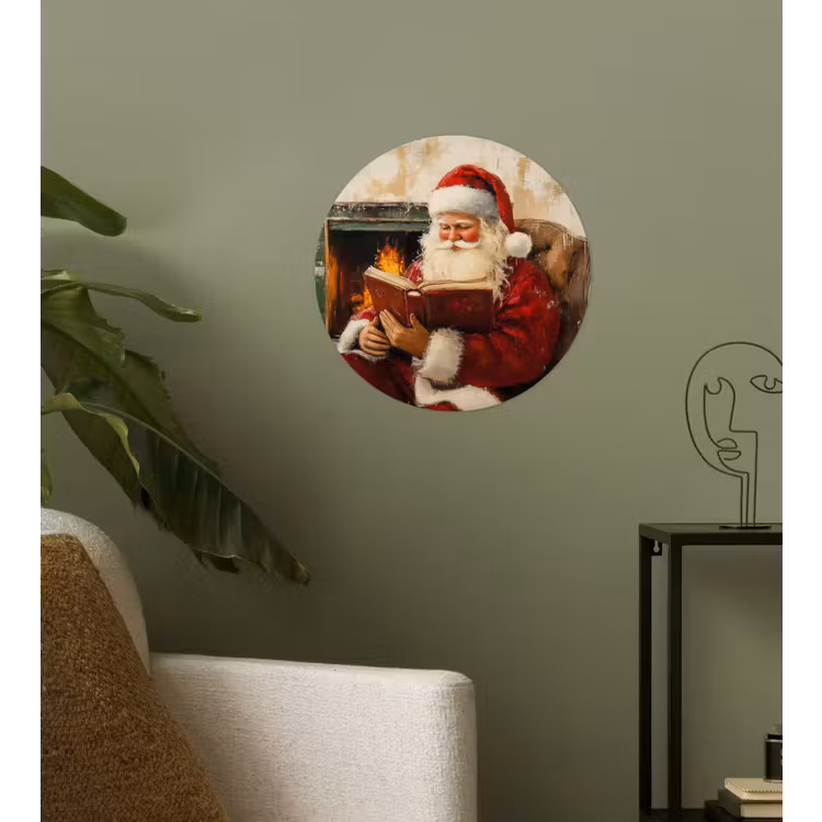 Behangcirkel - Kerst - Kerstman - Winter - Open Haard — 3