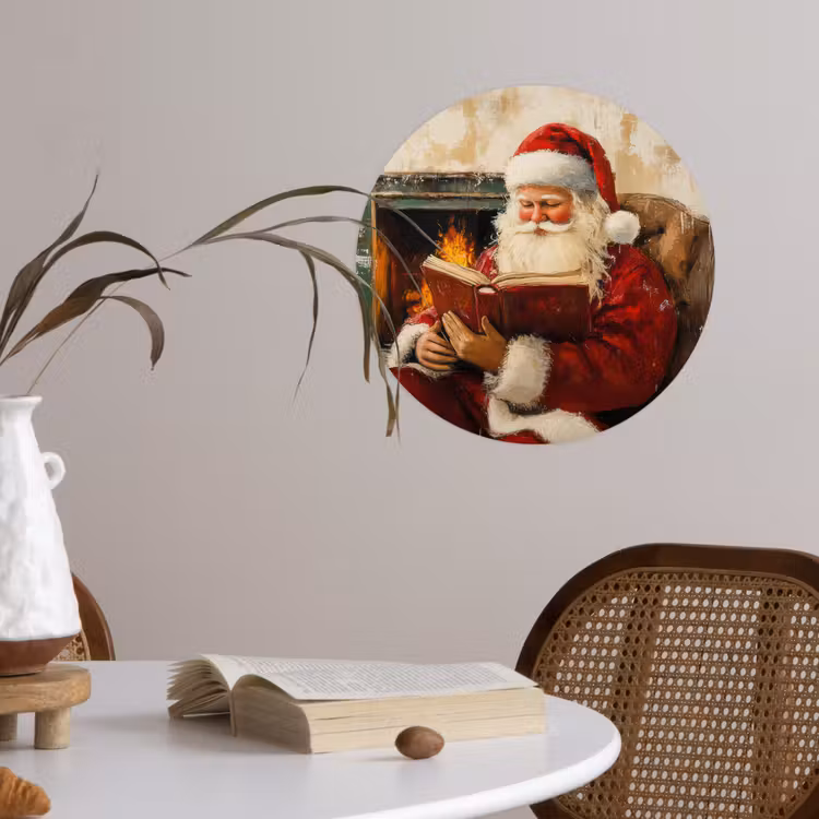 Behangcirkel - Kerst - Kerstman - Winter - Open Haard — 4