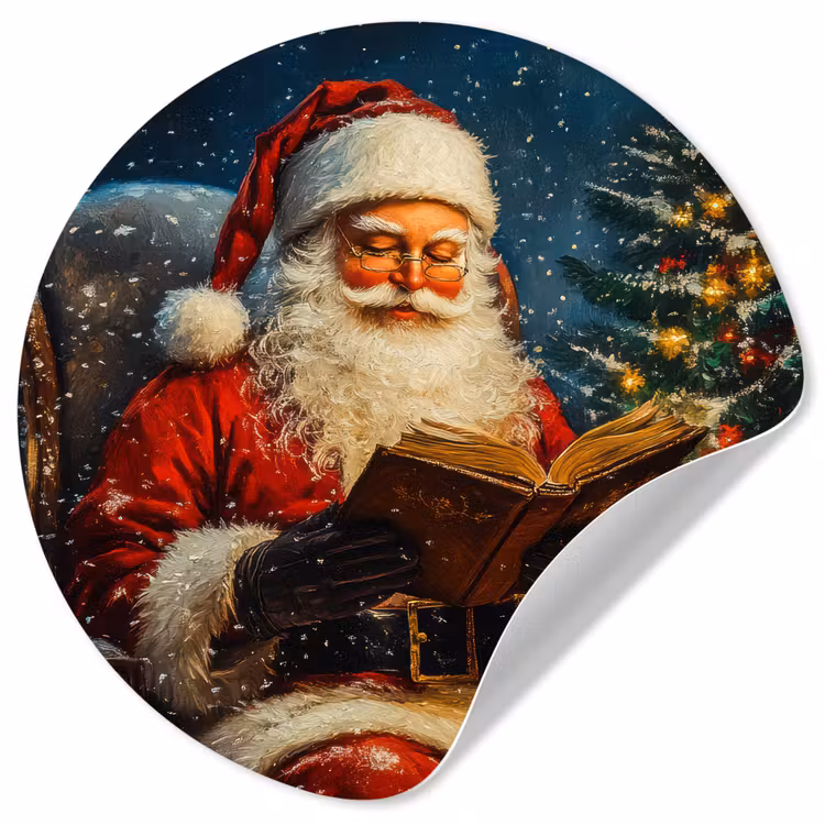Behangcirkel - Kerstman - Kerst - Winter - Kerstboom — 1