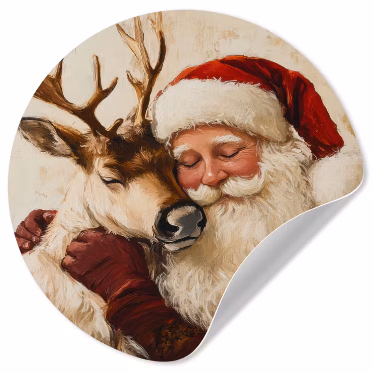 Behangcirkel - Kerstman - Rendier - Kerst - Christmas — 1