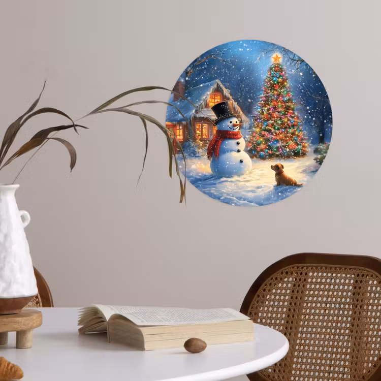 Behangcirkel - Kerstwonder - Winteravond - Kleurrijk — 4