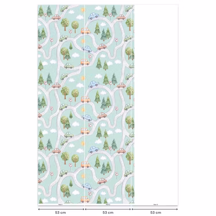 Behang - Auto - Weg - Patroon — 6