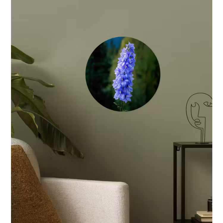 Behangcirkel - Bloemen - Blauw - Dennenboom — 3